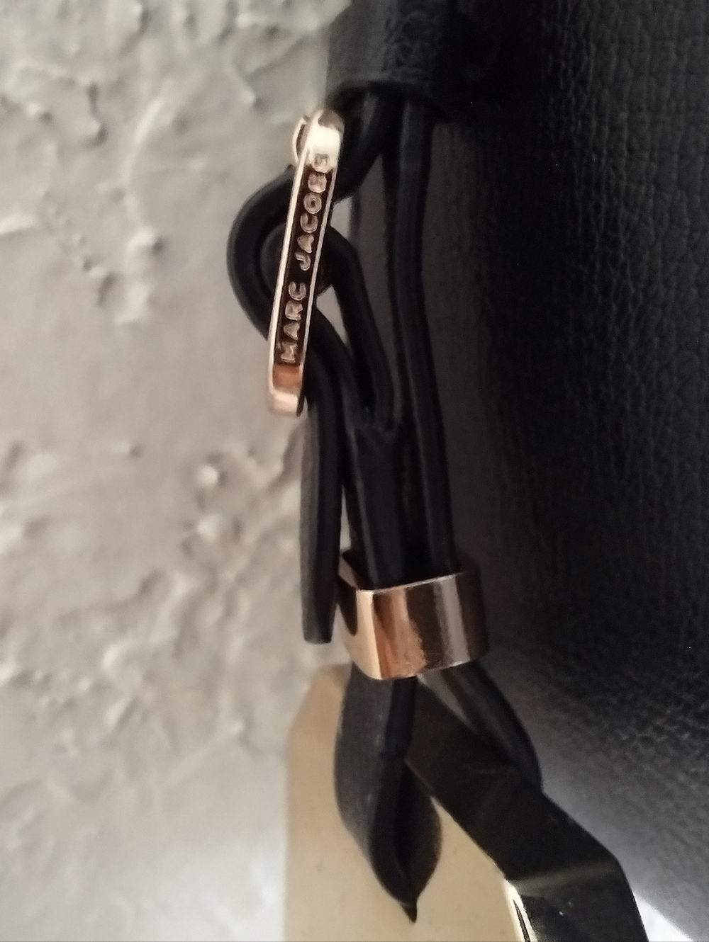 Marc Jacobs Mini Rider Black Leather Crossbody Bag With Gold Hardware - Picture 7 of 16